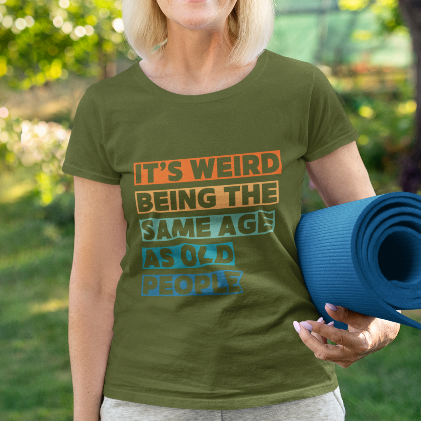 Its Weird Being the Same Age as Old People Transparent Lettering (Women's)