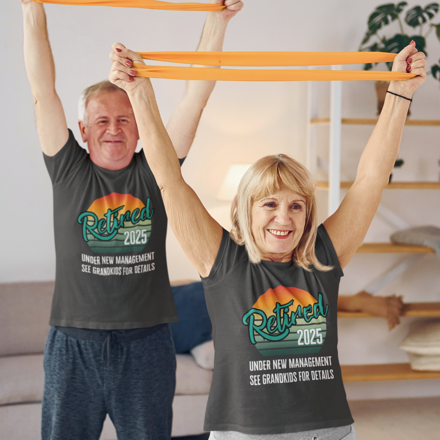 Retired 2025 See Grandkids Striped Sun