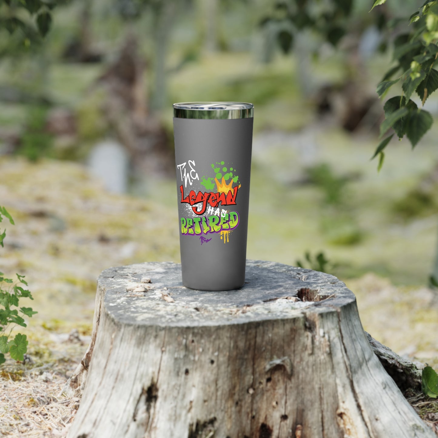The Legend Has Retired Graffiti Stainless Steel 22 oz Tumbler