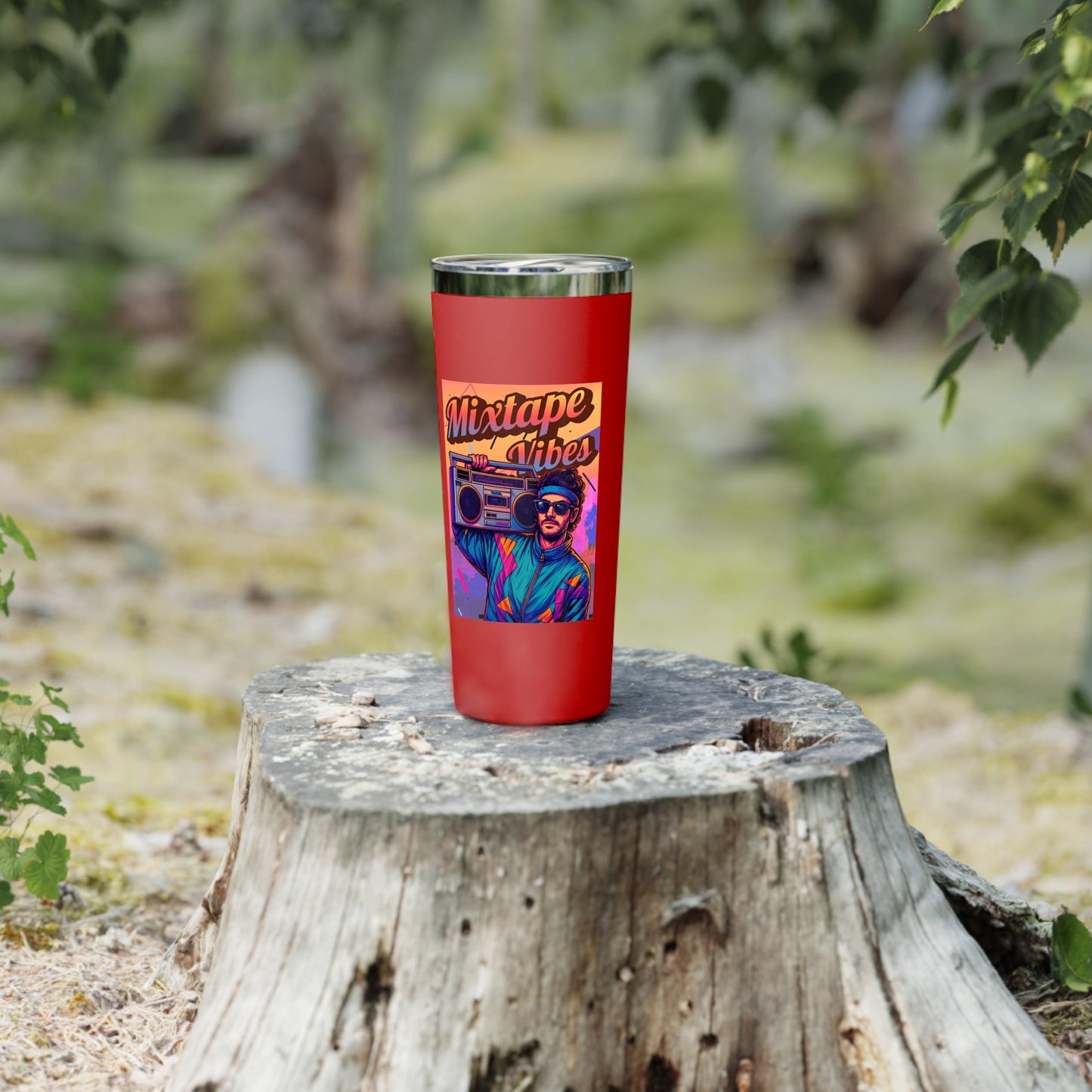 Mixtape Vibes Boom Box 80s Retro 22 oz Stainless Steel Tumbler