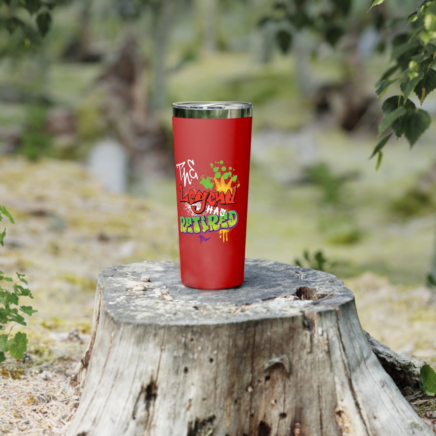 The Legend Has Retired Graffiti Stainless Steel 22 oz Tumbler