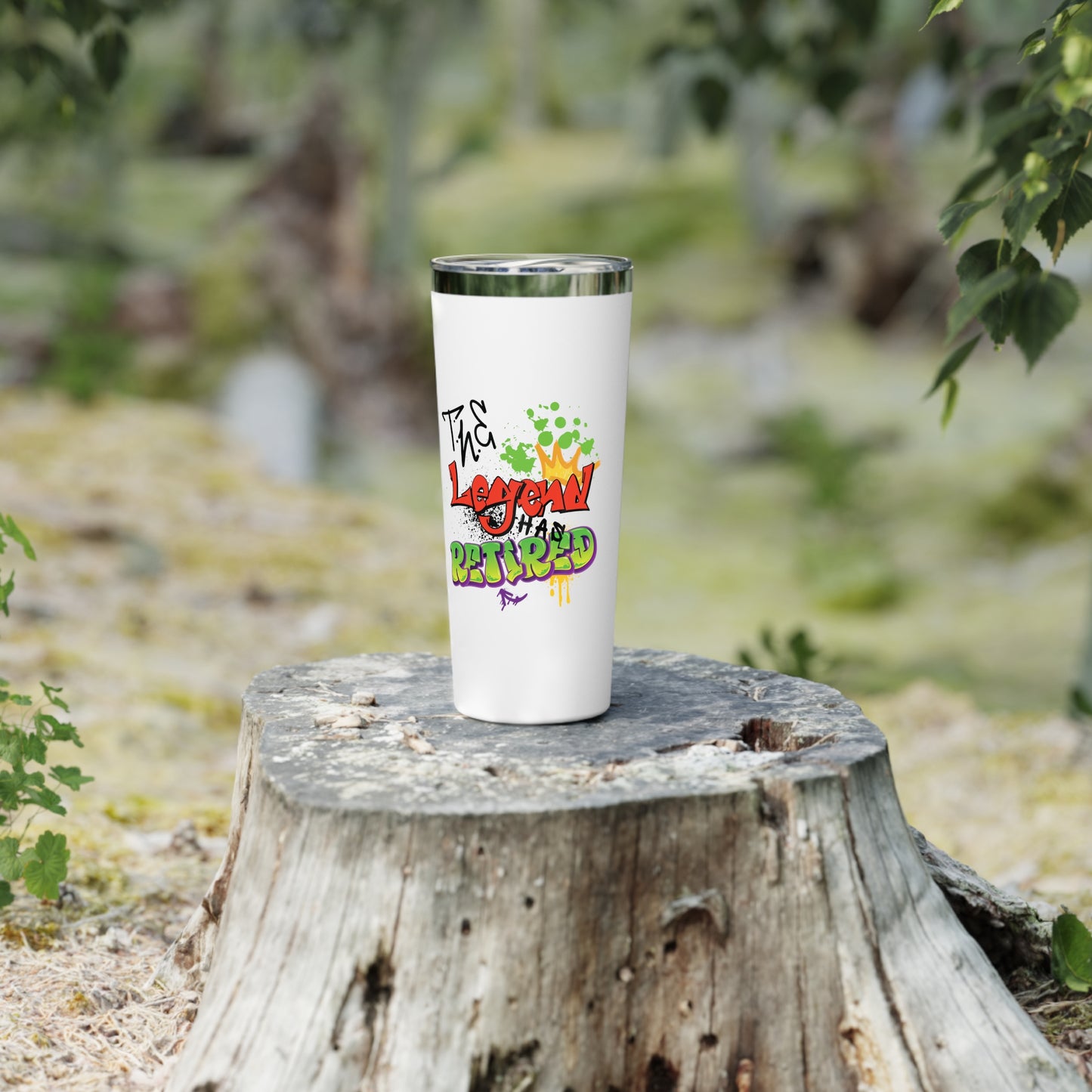 The Legend Has Retired Graffiti Stainless Steel 22 oz Tumbler