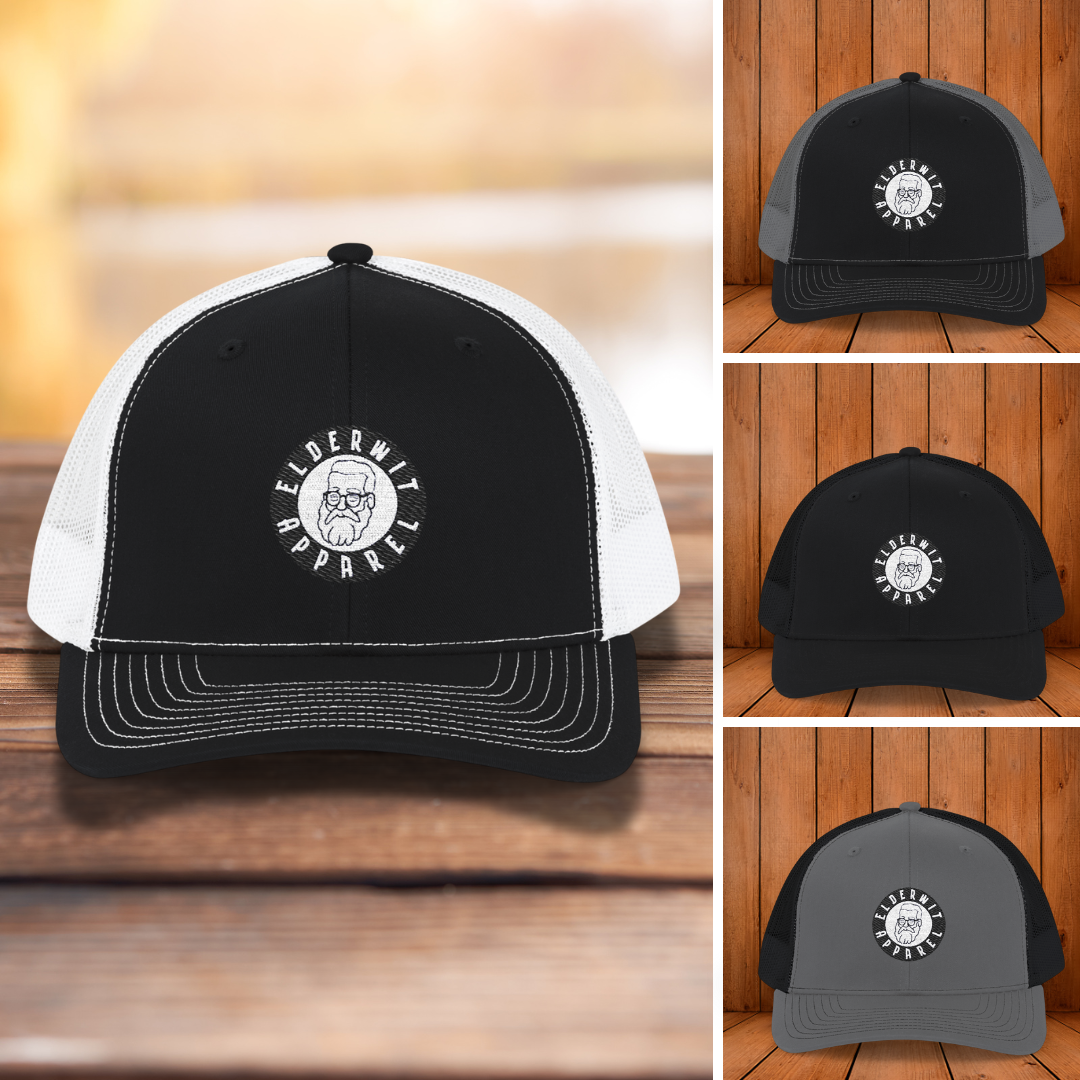 Elderwit Apparel Mascot Logo Embroidery Snapback Cap