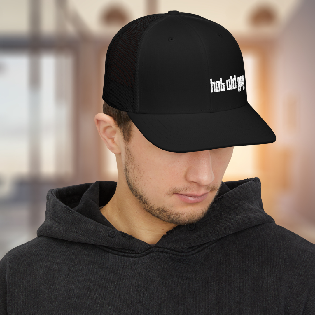 Funny Hat: Hot Old Guy Embroidered Snapback Cap
