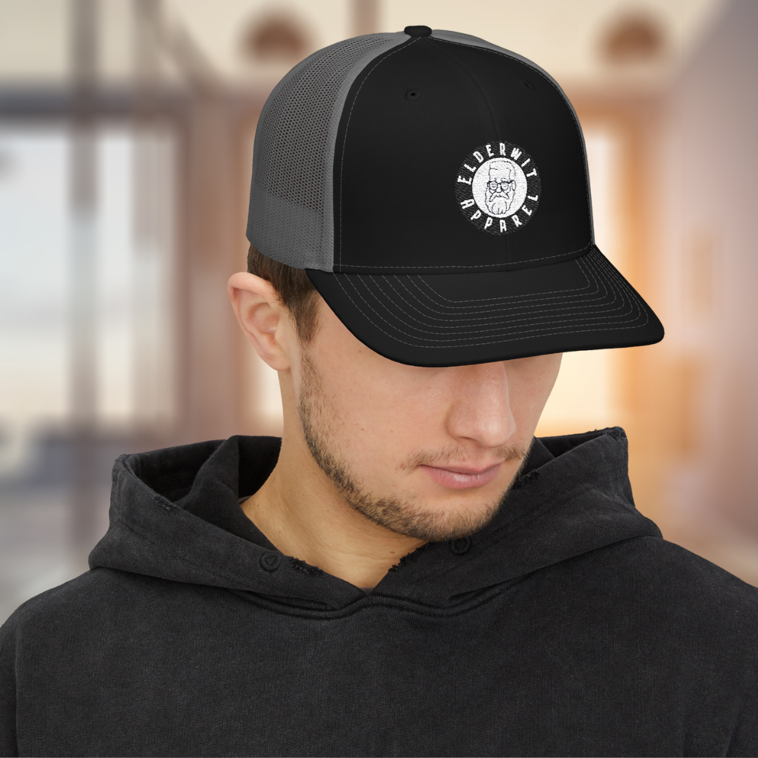Elderwit Apparel Mascot Logo Embroidery Snapback Cap