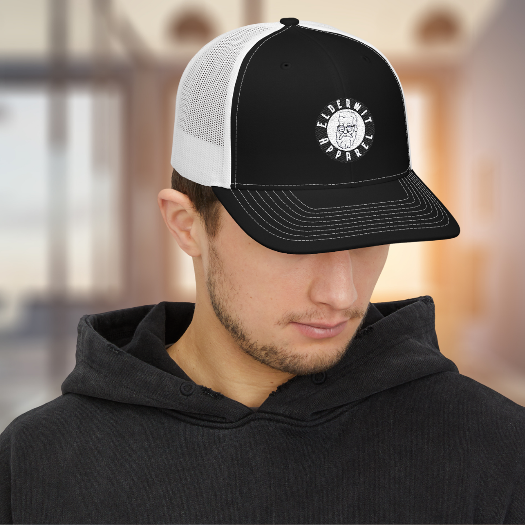 Elderwit Apparel Mascot Logo Embroidery Snapback Cap