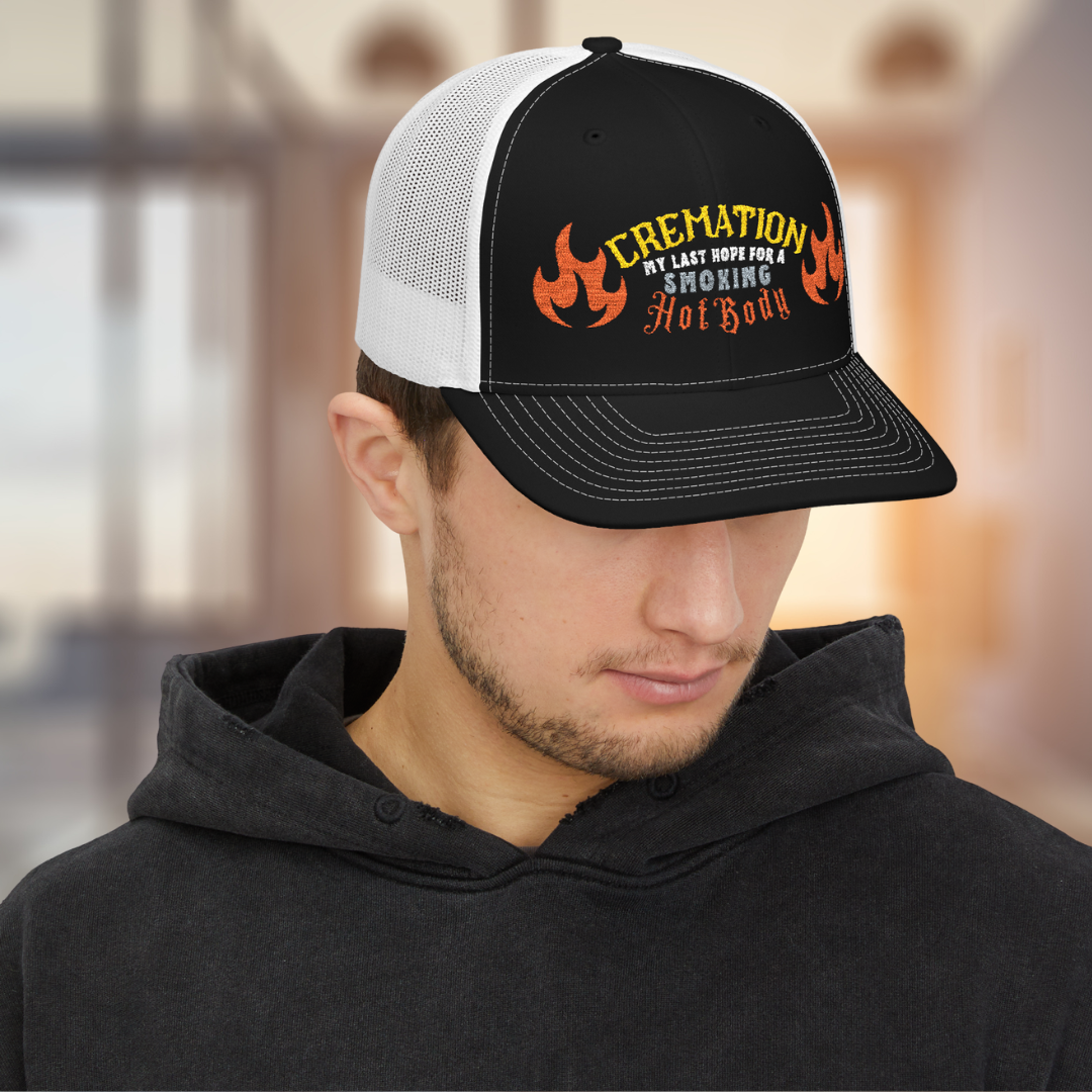 Cremation My Last Hope for a Smoking Hot Body Funny Embroidered Snapback Cap