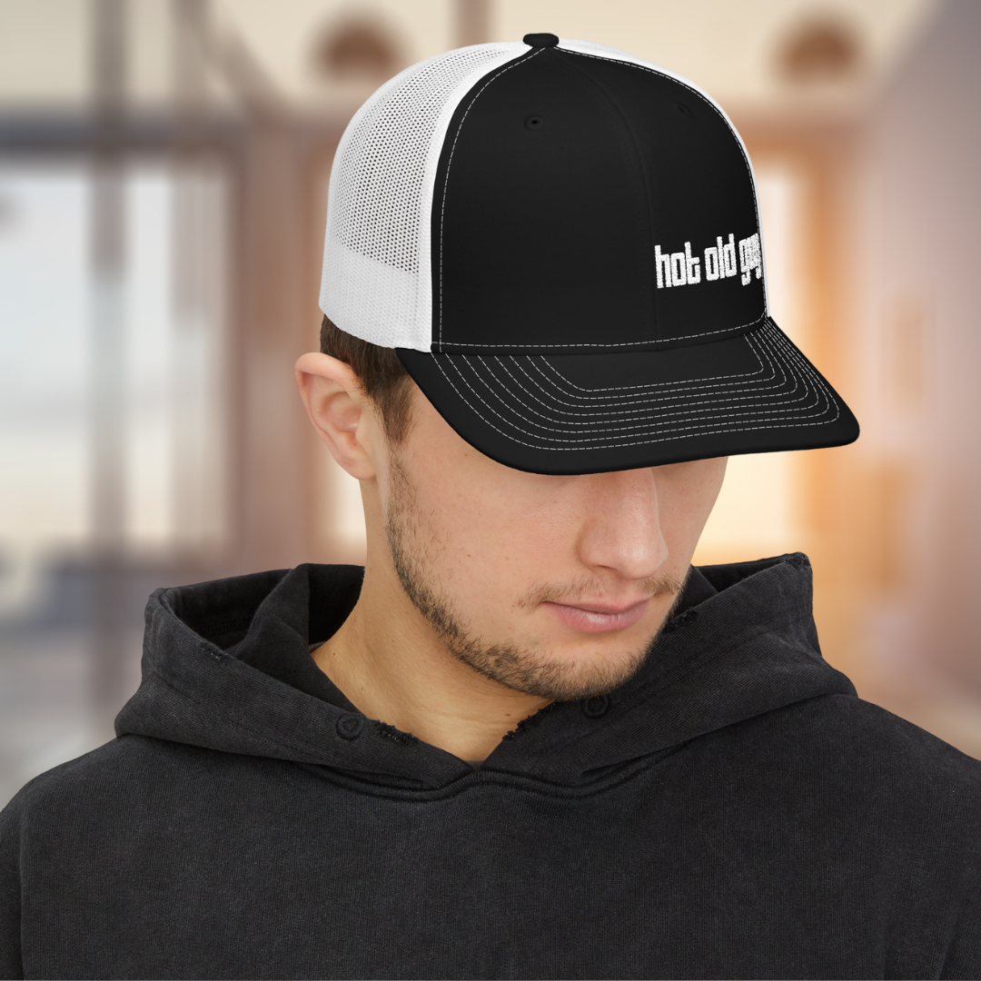 Funny Hat: Hot Old Guy Embroidered Snapback Cap