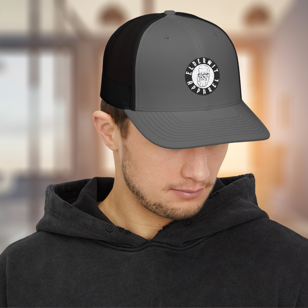 Elderwit Apparel Mascot Logo Embroidery Snapback Cap