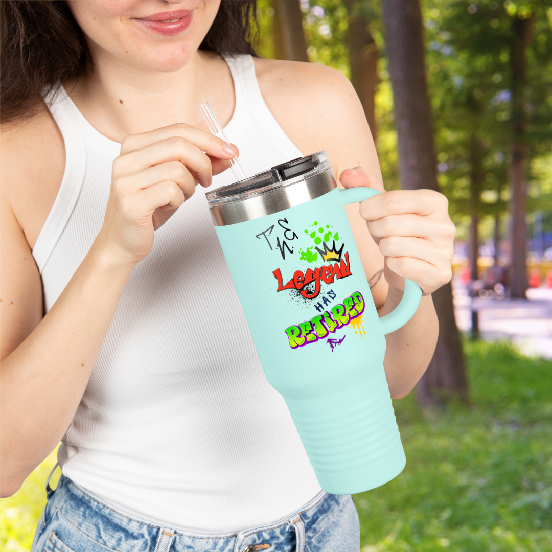 The Legend Has Retired Graffiti Funny Stainless Steel Tumbler