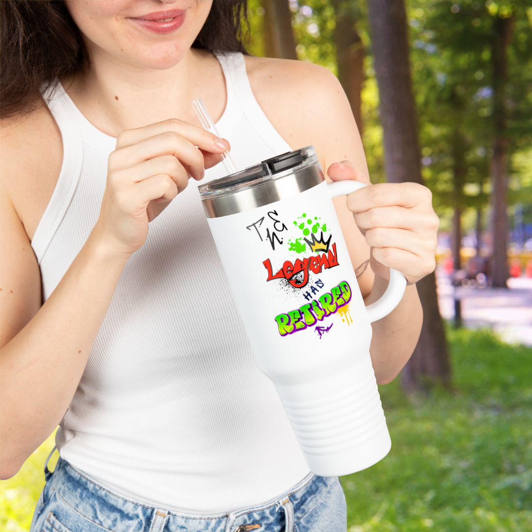 The Legend Has Retired Graffiti Funny Stainless Steel Tumbler