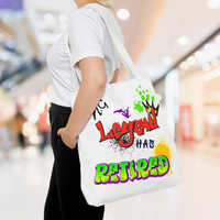 The Legend Has Retired Graffiti Tote Bag