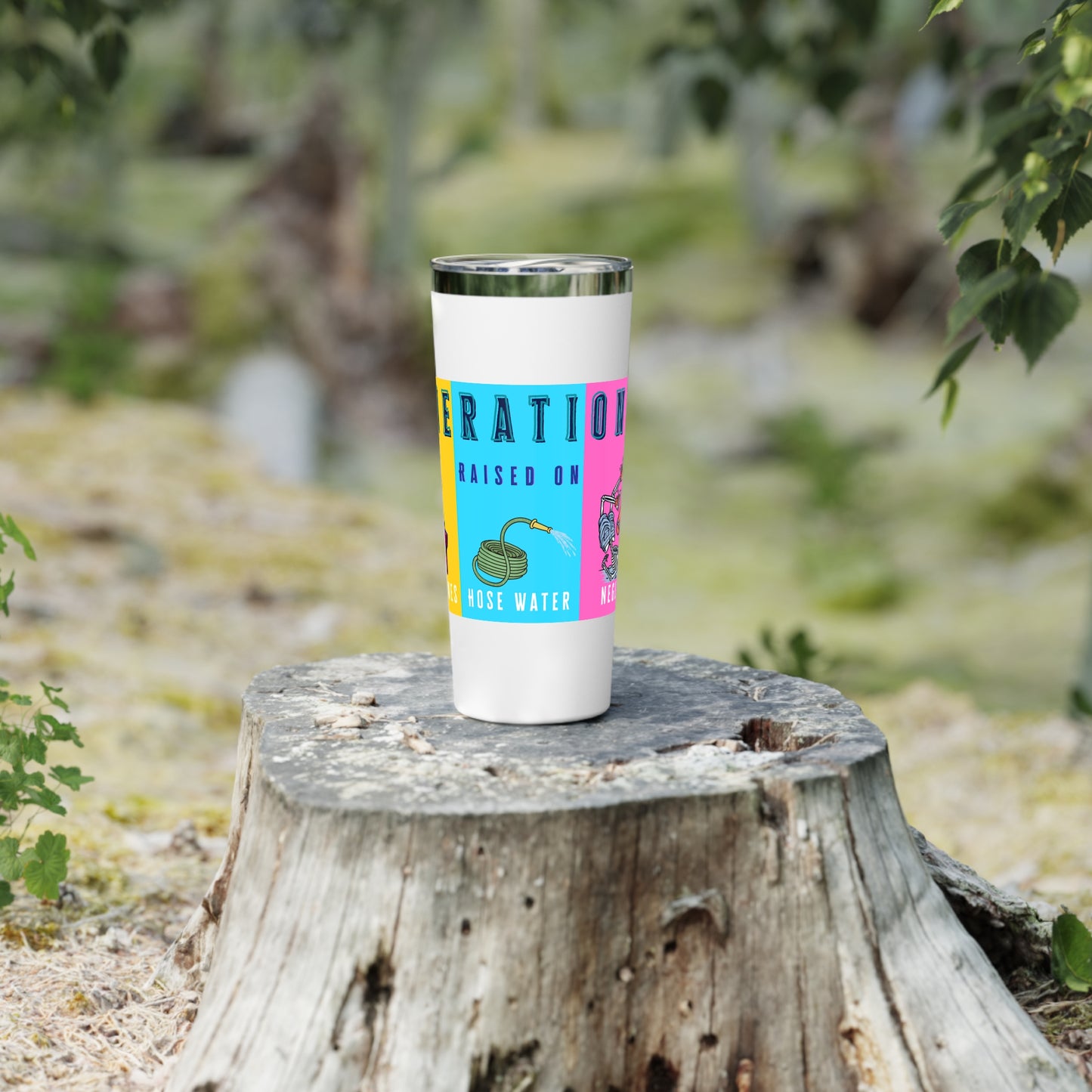 Gen X Raised on Videos Hose Water and Neglect 22 oz Travel Mug