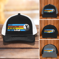 Golfing Hat: Never Underestimate an Old Guy Who Can Golf Embroidered Snapback Cap
