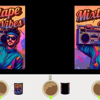 Mixtape Vibes Boom Box Guy Nostalgic Ceramic Mug