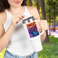 Mixtape Vibes Boom Box Guy 80s Style Stainless Steel Tumbler