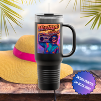 Mixtape Vibes Boom Box Guy 80s Style Stainless Steel Tumbler