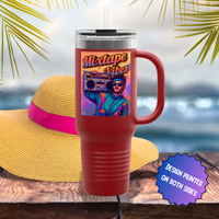 Mixtape Vibes Boom Box Guy 80s Style Stainless Steel Tumbler