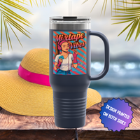 Mixtape Vibes Teen Girl 80s Style Stainless Steel Tumbler
