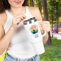 Never Underestimate an Old Guy Who Can Fish Travel Mug