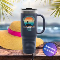 Never Underestimate an Old Guy Who Can Fish Travel Mug