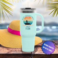 Never Underestimate an Old Guy Who Can Fish Travel Mug