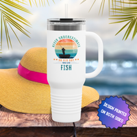 Never Underestimate an Old Guy Who Can Fish Travel Mug